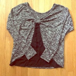Surprise faux-bow back sweater